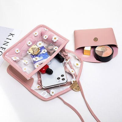 Pequena Daisy PVC Verão Coreano Modelos Transparentes Geleia Telefone Celular Bolsa de Tote personalizada