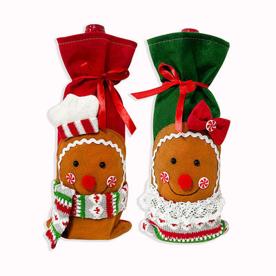 Capa de garrafa de vinho de Natal Saco homem de neve Papai Noel Campanha Capa de garrafa Manga Feliz Ano de Natal Decorações de mesa