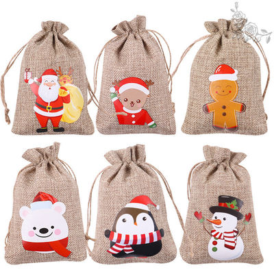 Saco de Jute com cordas de Natal aceitável para os requisitos da vida escolar diária