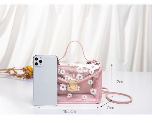 Pequena Daisy PVC Verão Coreano Modelos Transparentes Geleia Telefone Celular Bolsa de Tote personalizada