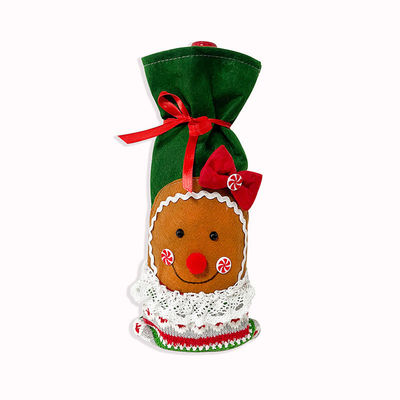 Capa de garrafa de vinho de Natal Saco homem de neve Papai Noel Campanha Capa de garrafa Manga Feliz Ano de Natal Decorações de mesa