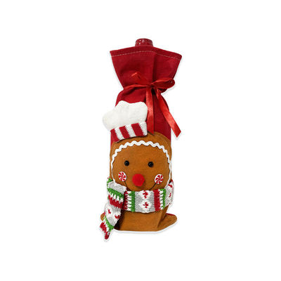 Capa de garrafa de vinho de Natal Saco homem de neve Papai Noel Campanha Capa de garrafa Manga Feliz Ano de Natal Decorações de mesa