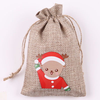 Saco de Jute com cordas de Natal aceitável para os requisitos da vida escolar diária