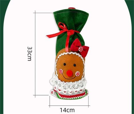 Capa de garrafa de vinho de Natal Saco homem de neve Papai Noel Campanha Capa de garrafa Manga Feliz Ano de Natal Decorações de mesa