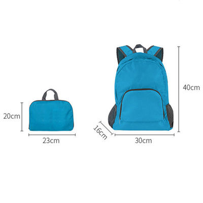 Ultralight Outdoor Sports Travel Backpack com Logotipo Personalizado Impressão Padrão Zipper fechamento