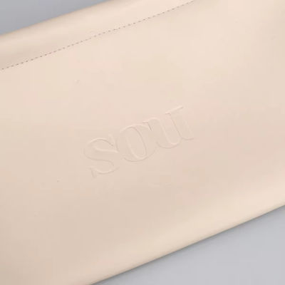 Cores personalizadas Luxury Lady PU Leather Drawstring Bolsa Cosmética com Logotipo Personalizado