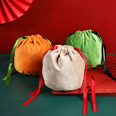 Bolsa de presente de doces de veludo para casamentos e festas Logotipo personalizado aceito