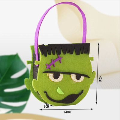 Halloween Saco de Tote não tecido com Ghost Pumpkin feltro de tecido decoração adereços