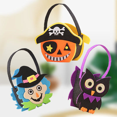 Halloween Saco de Tote não tecido com Ghost Pumpkin feltro de tecido decoração adereços