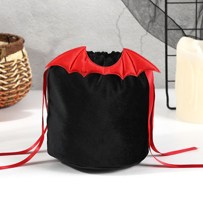 OEM/ODM Aceitável Halloween Bat Bag com Decoração String Bag e Orange Candy Gift