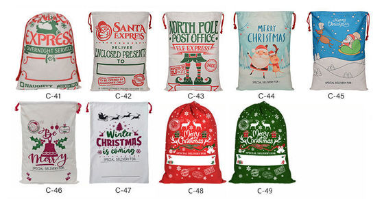 2023 cordão 50x70 Soft Kids Saco de Papai Noel Vermelho com corda Todas as estações OEM/ODM aceitável