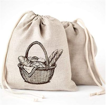 Algodão suave Vestuário de jóias Bolsa de logotipo personalizado Impressão de cordas de desenho Embalagem cosmética