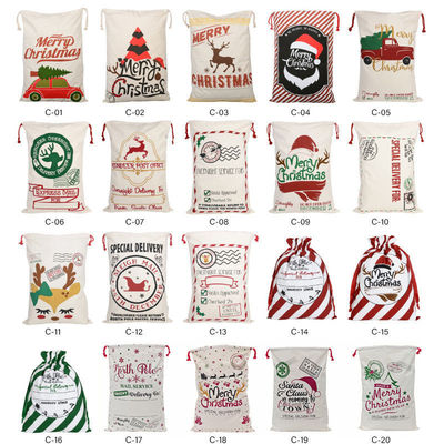 2023 cordão 50x70 Soft Kids Saco de Papai Noel Vermelho com corda Todas as estações OEM/ODM aceitável