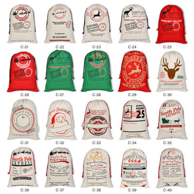 2023 cordão 50x70 Soft Kids Saco de Papai Noel Vermelho com corda Todas as estações OEM/ODM aceitável