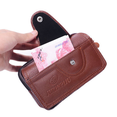 Saco de cartão personalizado de cowhide mais recente estilo da moda camada superior de coleta cartão bancário