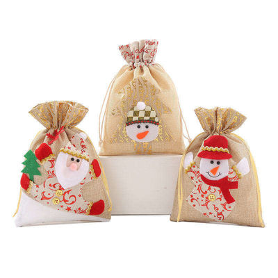 OEM/ODM Aceito Saco de Biscoitos de Papai Noel de lona para Natal