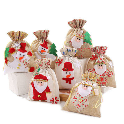 OEM/ODM Aceito Saco de Biscoitos de Papai Noel de lona para Natal