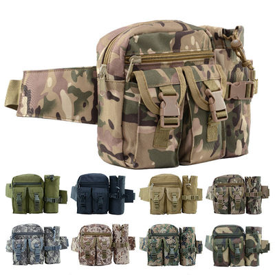Cor customizada Homens Camo Tactical Fanny Pack Utilidade Saco de cintura com garrafa de água