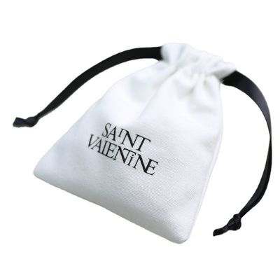 Saco de algodão de cor personalizado para embalagens de jóias personalizadas 100% orgânico