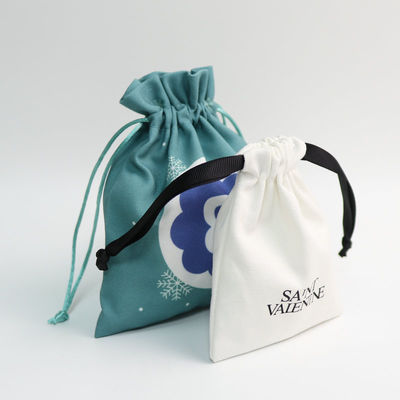 Saco de algodão de cor personalizado para embalagens de jóias personalizadas 100% orgânico