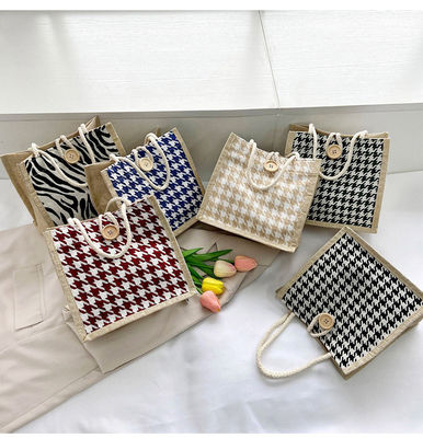 Eco-friendly Canvas Clutch Style Low Moq Reciclável Plain Hessian Gift Mini Jute Bags