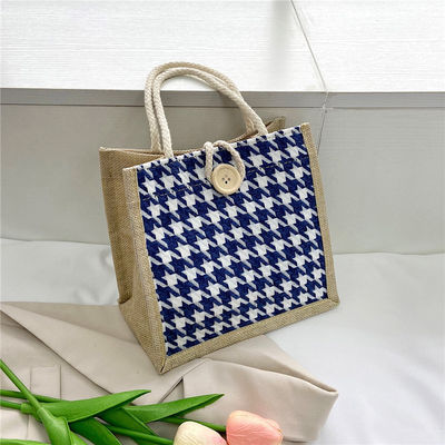 Eco-friendly Canvas Clutch Style Low Moq Reciclável Plain Hessian Gift Mini Jute Bags