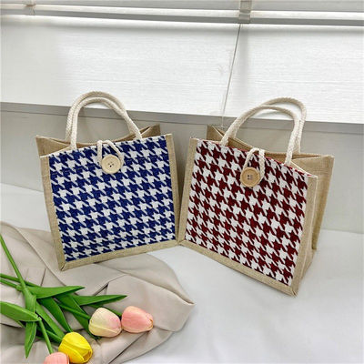 Eco-friendly Canvas Clutch Style Low Moq Reciclável Plain Hessian Gift Mini Jute Bags