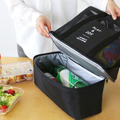 Saco transparente de malha para mulheres Preservação de calor de camada dupla Manter os alimentos quentes 4 pessoas