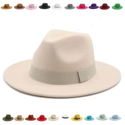 British Style Lace Accessory Cashmere Felt Hat para Homens e Mulheres em Four Seasons Jazz Hat