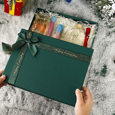Materiais reciclados Caixa de presente de noiva de luxo personalizada com fita e várias cores