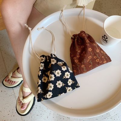Logotipo personalizado Impressão de lona de algodão de jóias Bolsa de cordas de desenho Saco de sapatos para estilo de moda