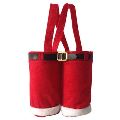 Calças de Papai Noel Bolsas de presente em forma para presentes de férias Bolsas de doces Decorações de Natal