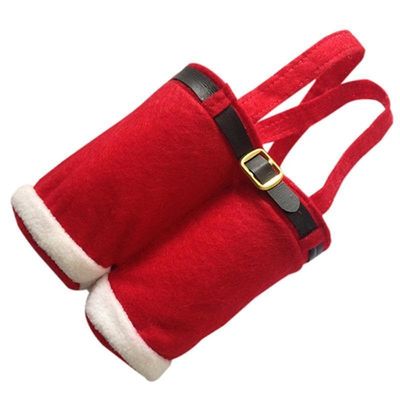 Calças de Papai Noel Bolsas de presente em forma para presentes de férias Bolsas de doces Decorações de Natal
