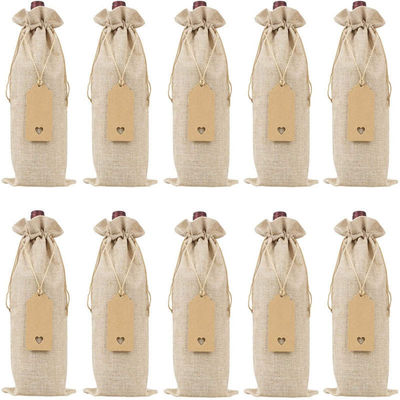 Acessível OEM/ODM Nature Color Jute Pouch Drawstring Bag para armazenamento de cânhamo ecológico
