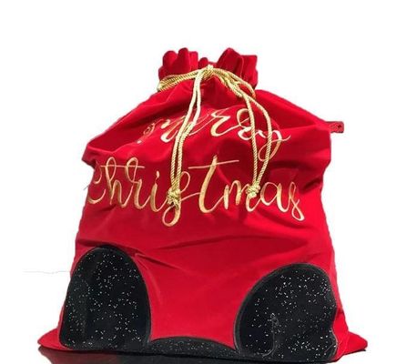 Saco de Natal Gigante de Veludo Vermelho Saco de Natal com Logotipo Personalizado