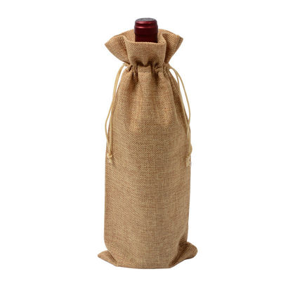 Acessível OEM/ODM Nature Color Jute Pouch Drawstring Bag para armazenamento de cânhamo ecológico
