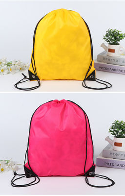 Fechamento de cordas Logotipo personalizado Saco de cordas de nylon Mochila reciclada Poliéster impermeável