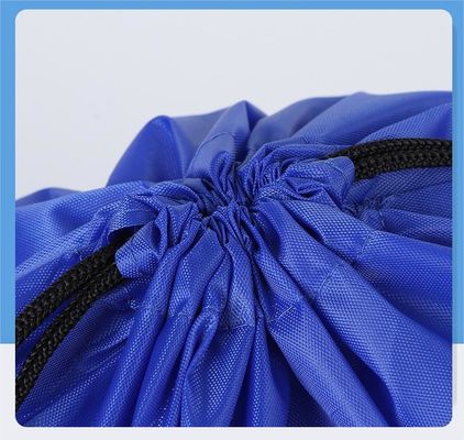 Fechamento de cordas Logotipo personalizado Saco de cordas de nylon Mochila reciclada Poliéster impermeável