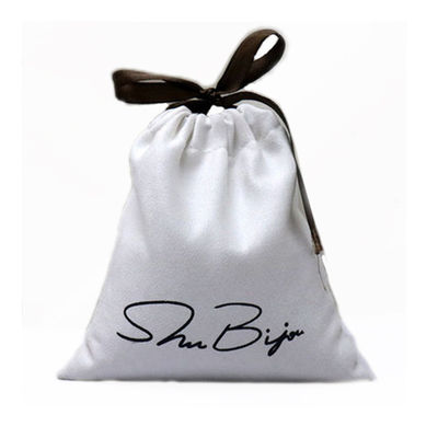 Saco de cordas de linho de algodão personalizado com cor e logotipo personalizados