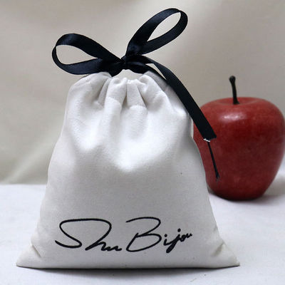 Saco de cordas de linho de algodão personalizado com cor e logotipo personalizados