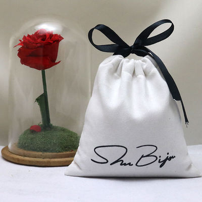 Saco de cordas de linho de algodão personalizado com cor e logotipo personalizados