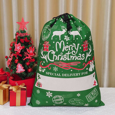 O mais recente Moderno 2024 Bolsa de Presentes de Natal Santa Sacks Saco de Cordas Cor Personalizado