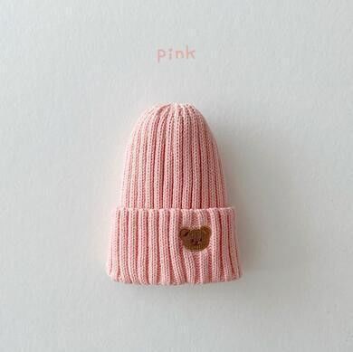 Outono Inverno Crianças Chapéus de malha de cor sólida para crianças meninas meninos 10x9.5cm bonés