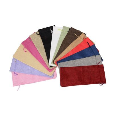 Sacos de vinho de Natal reutilizáveis de juta para garrafas de vinho Tipo de padrão de letra personalizado