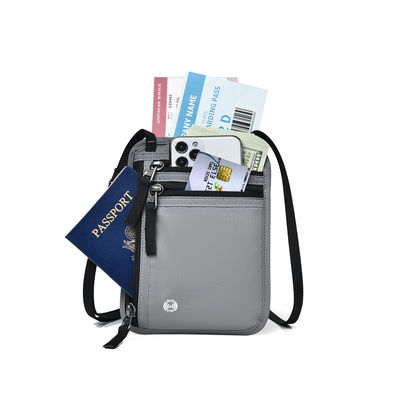 OEM/ODM Customized Logo Safe Nylon Small Neck Travel Bag Para Telefone Móvel E Cartão