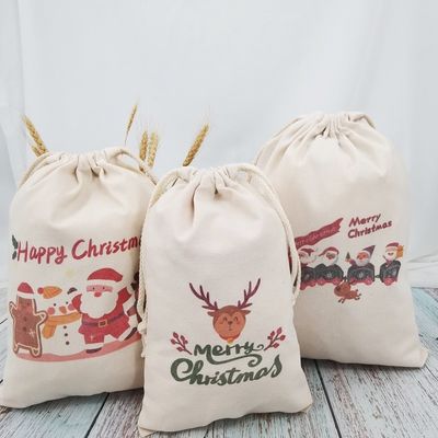 Sublimação Sacos de Papai Noel em branco para decoração de presentes Tamanho médio 30-50cm Aceitável OEM / ODM