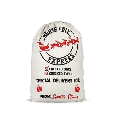 Sublimação Sacos de Papai Noel em branco para decoração de presentes Tamanho médio 30-50cm Aceitável OEM / ODM