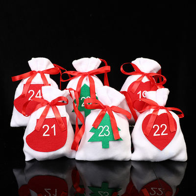 Sacos de cordas de veludo para Natal Sacos de presente de casamento Sacos de joias de tecido de veludo