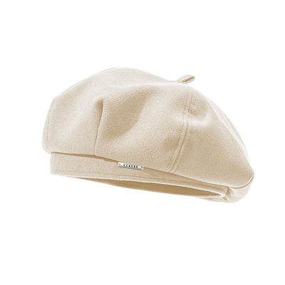 Versão coreana do Berete de Marca de Metal de lã de Outono e Inverno para a vida diária das crianças