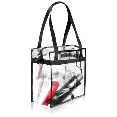 Nenhuma Decoração Saco de PVC transparente com fecho de fecho e correia ajustável
